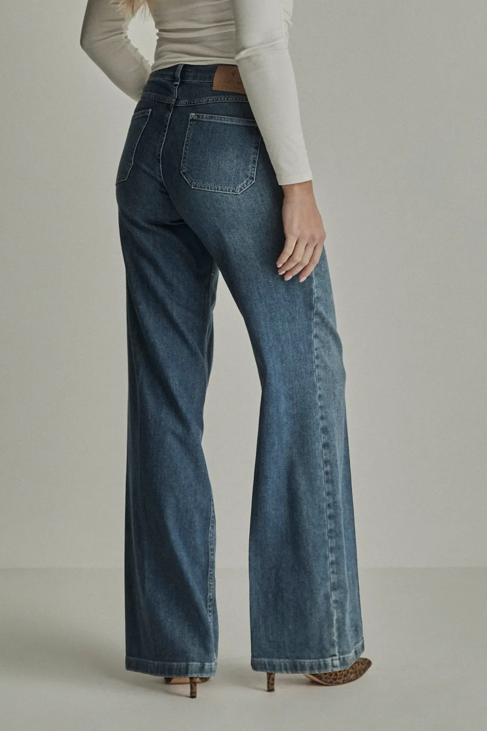 Para Mi Mira jeans Used Air Blue vid høj talje