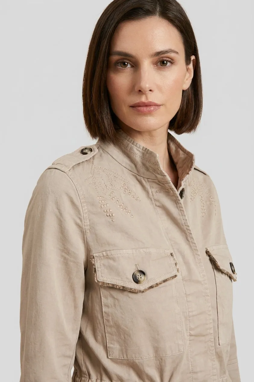 Mason's Eva jakke beige blomsterbroderi