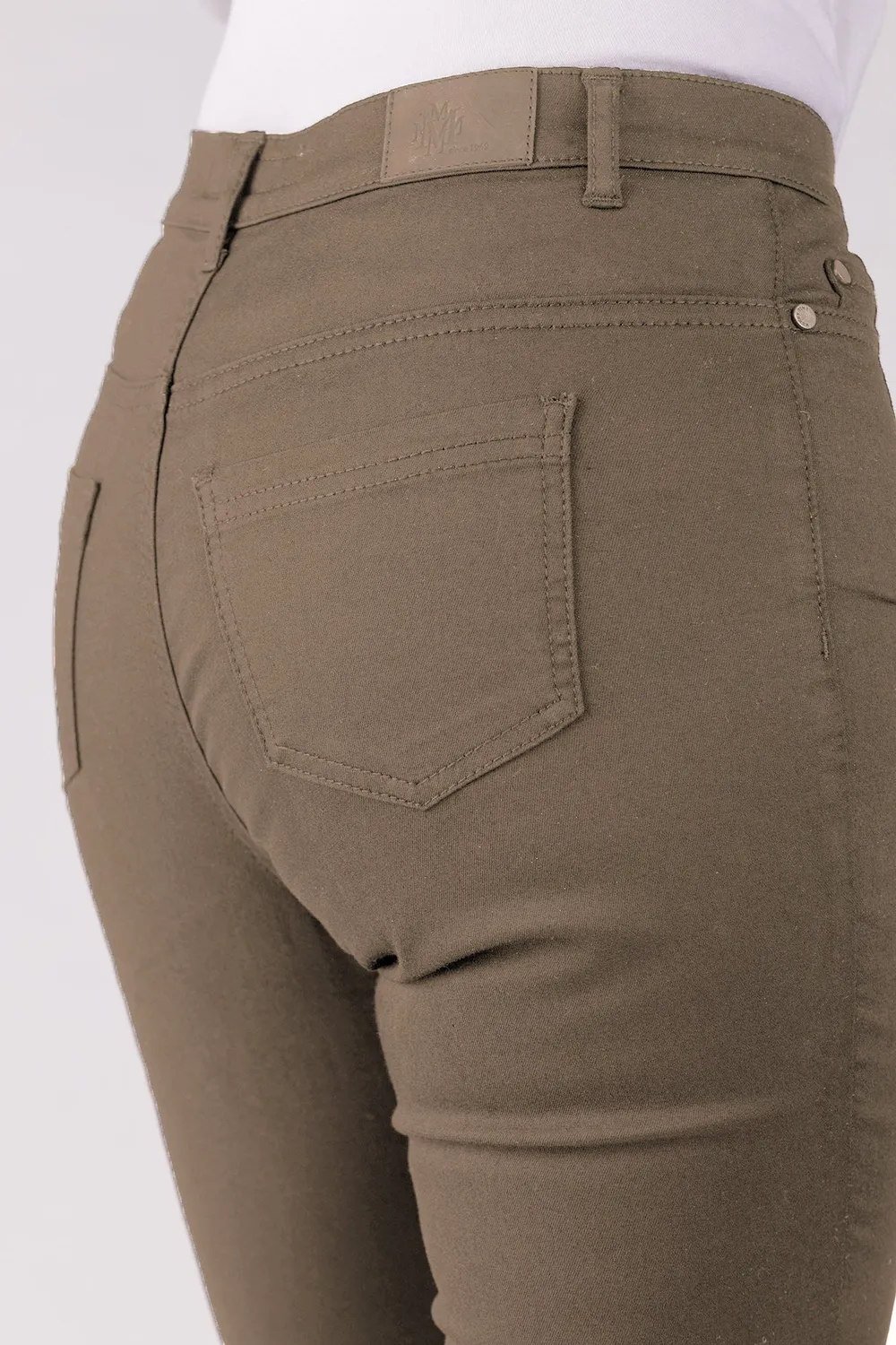 Merrytime Emma Super Slim jeans olive stræk