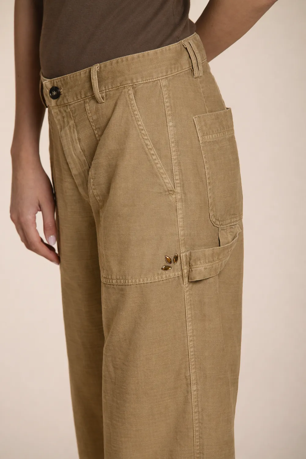 Mason's Dallas Wide cargobukser beige straight