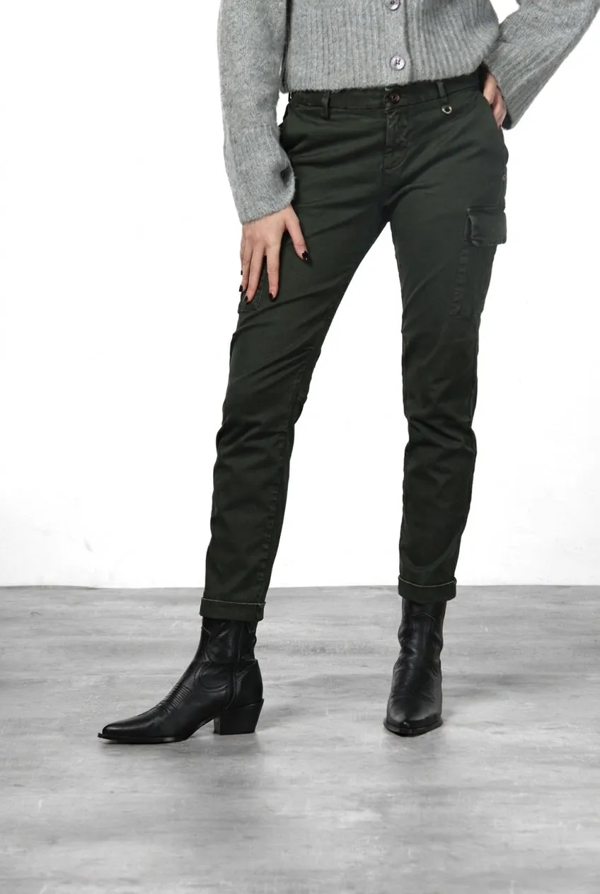 Mason's Chile City cargobukser mørkegrøn slim fit