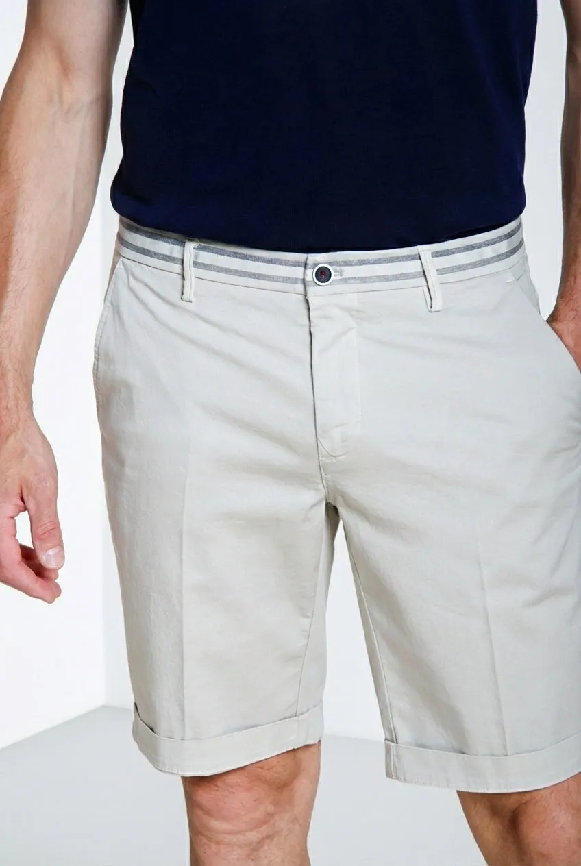 Mason's Torino Summer bermudashorts perlegrå slim