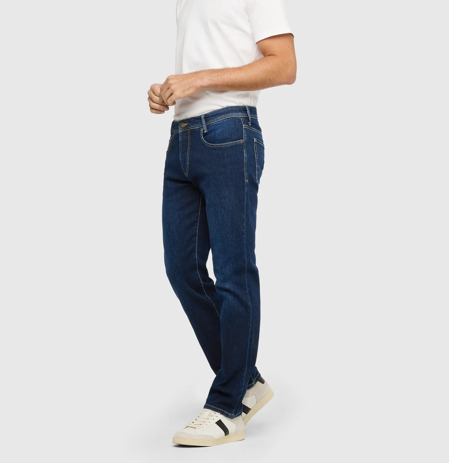MAC Arne jeans mørkeblå cashmere