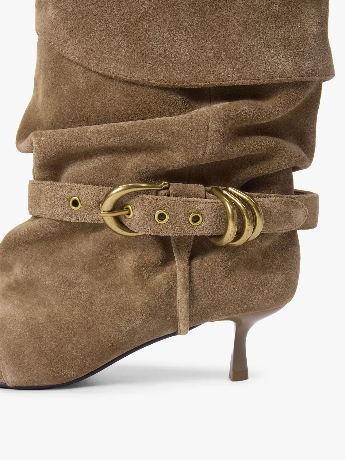 Miss Sixty støvler camel ruskind kitten heel