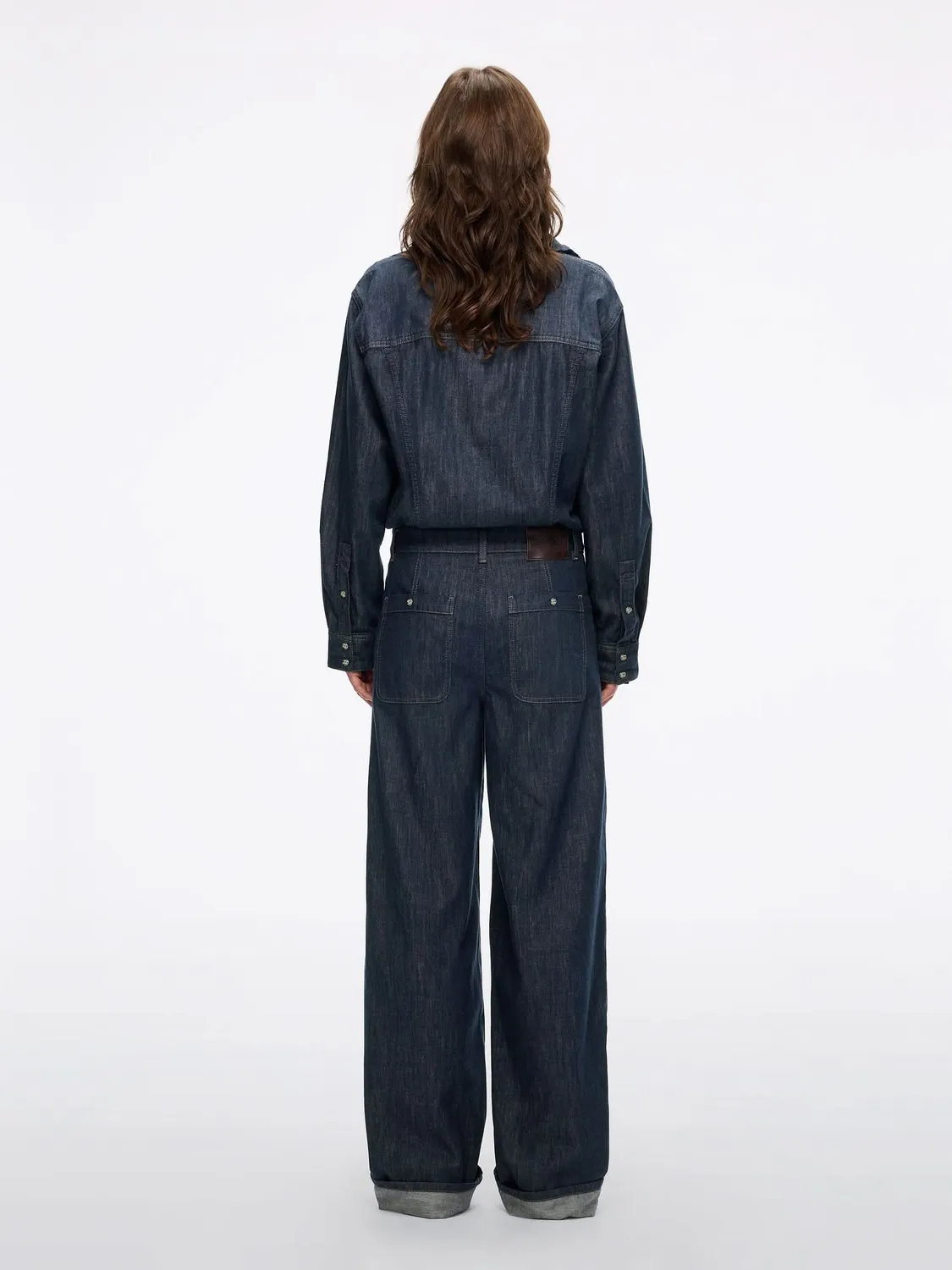 Miss Sixty Denim Cargo Jumpsuit jeansdragt mørkeblå bomuld