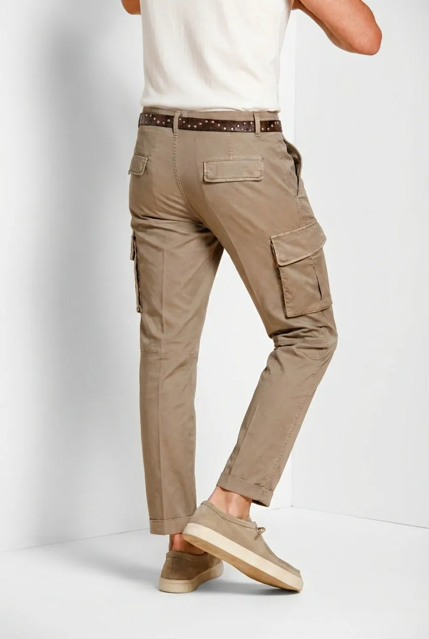 Mason's Chile Regular cargobukser taupe stretch