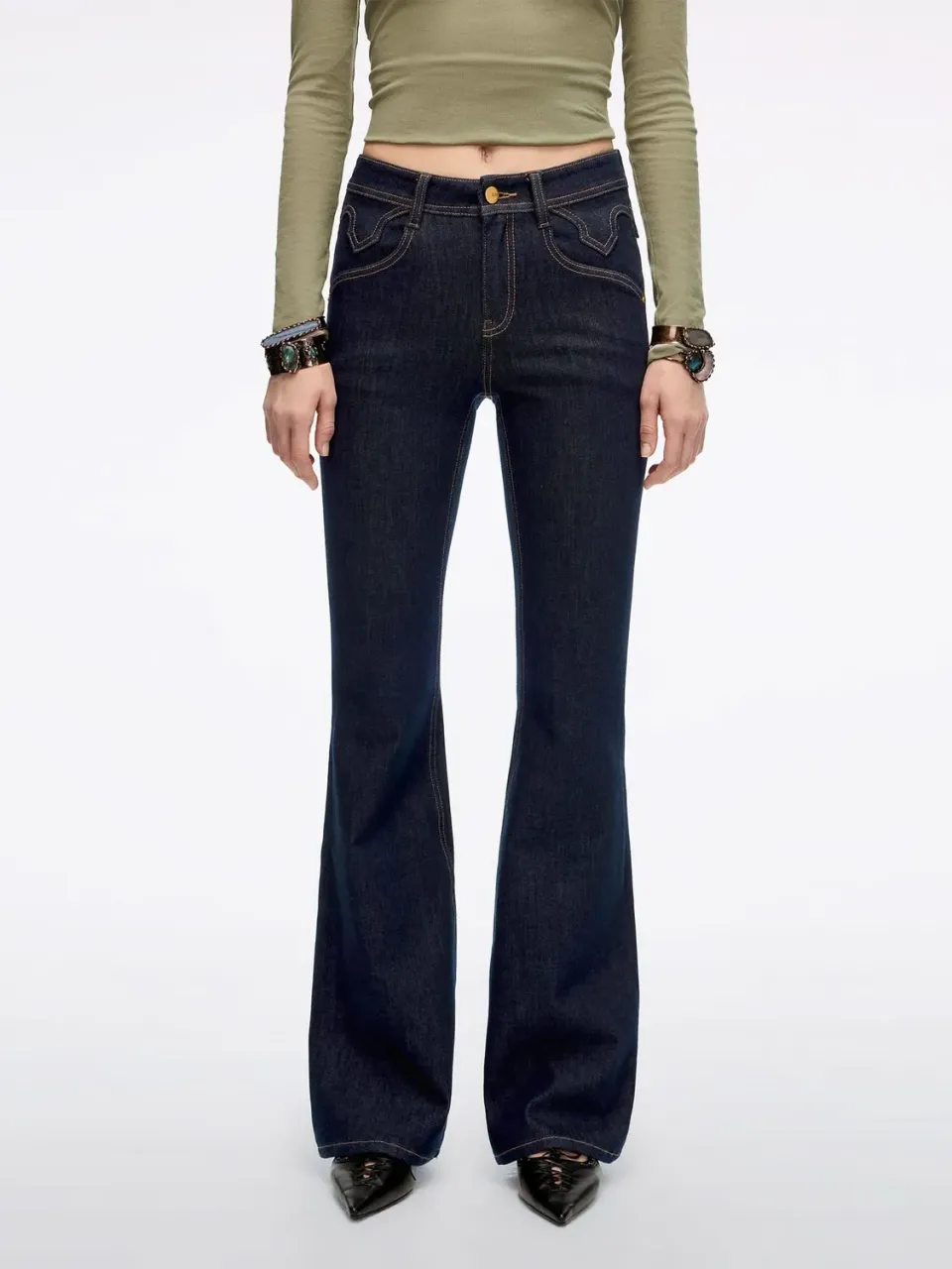 Miss Sixty Bella flare jeans mørkeblå stretch