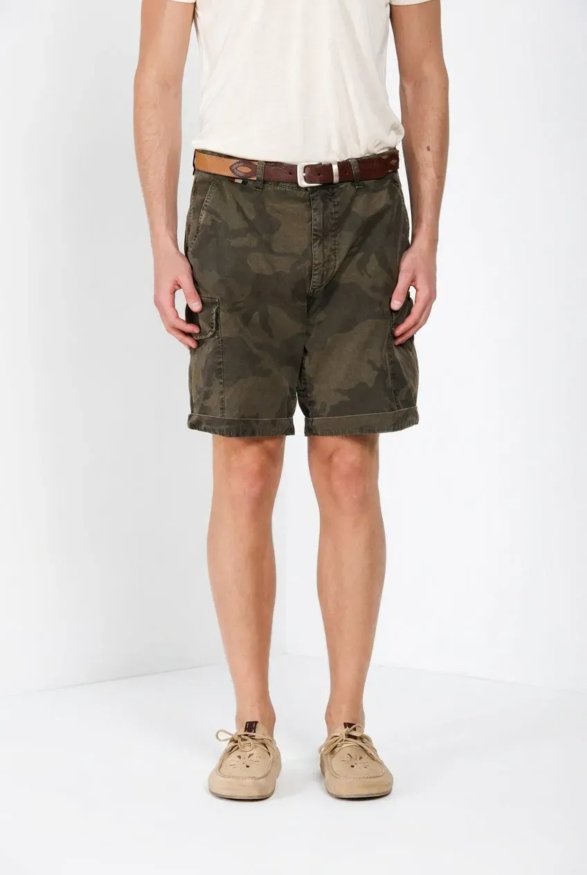 Mason's Chile M74 cargo bermuda grøn camouflage