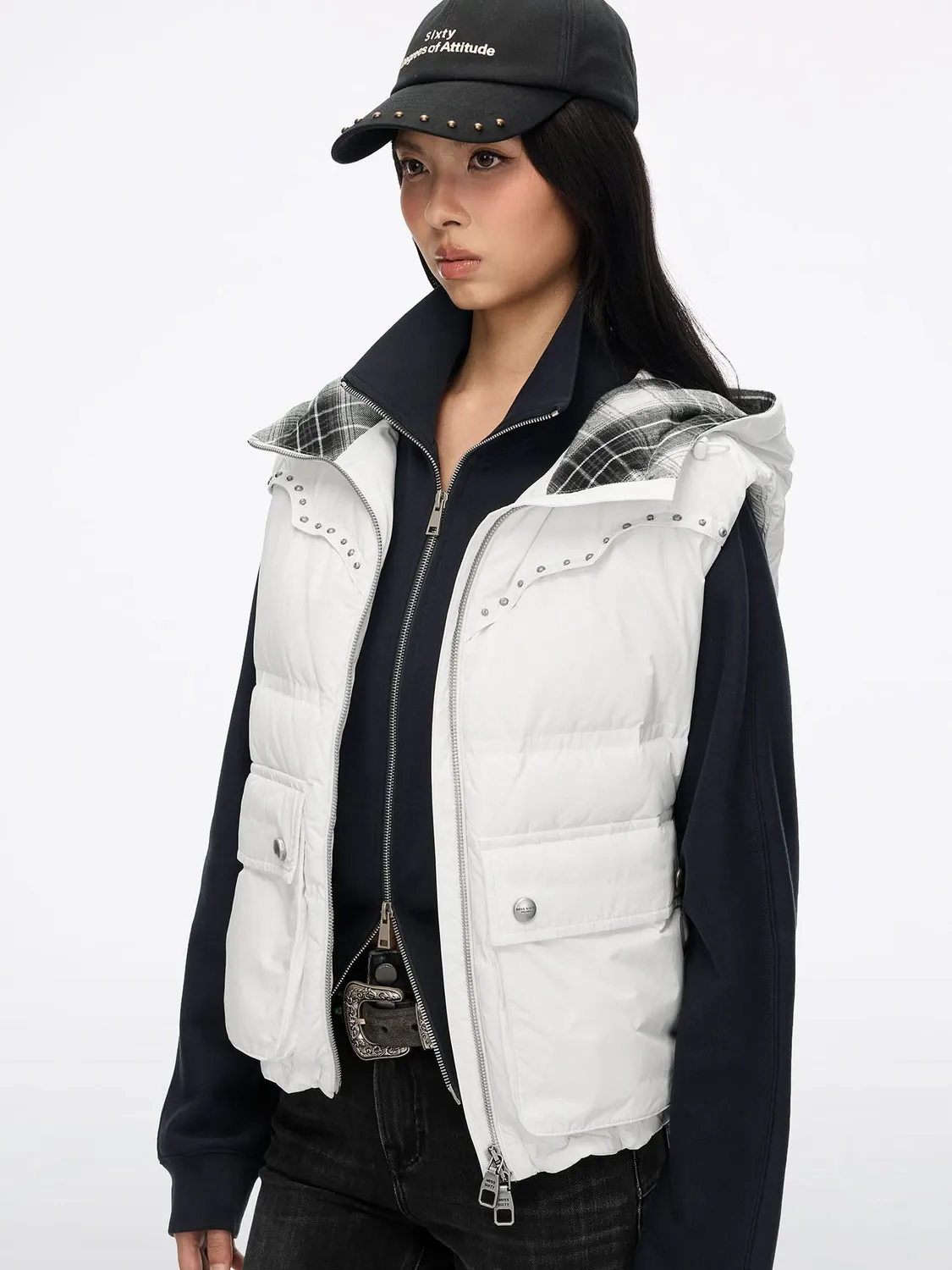 Miss Sixty dunvest puffer hvid dun 90% nitter