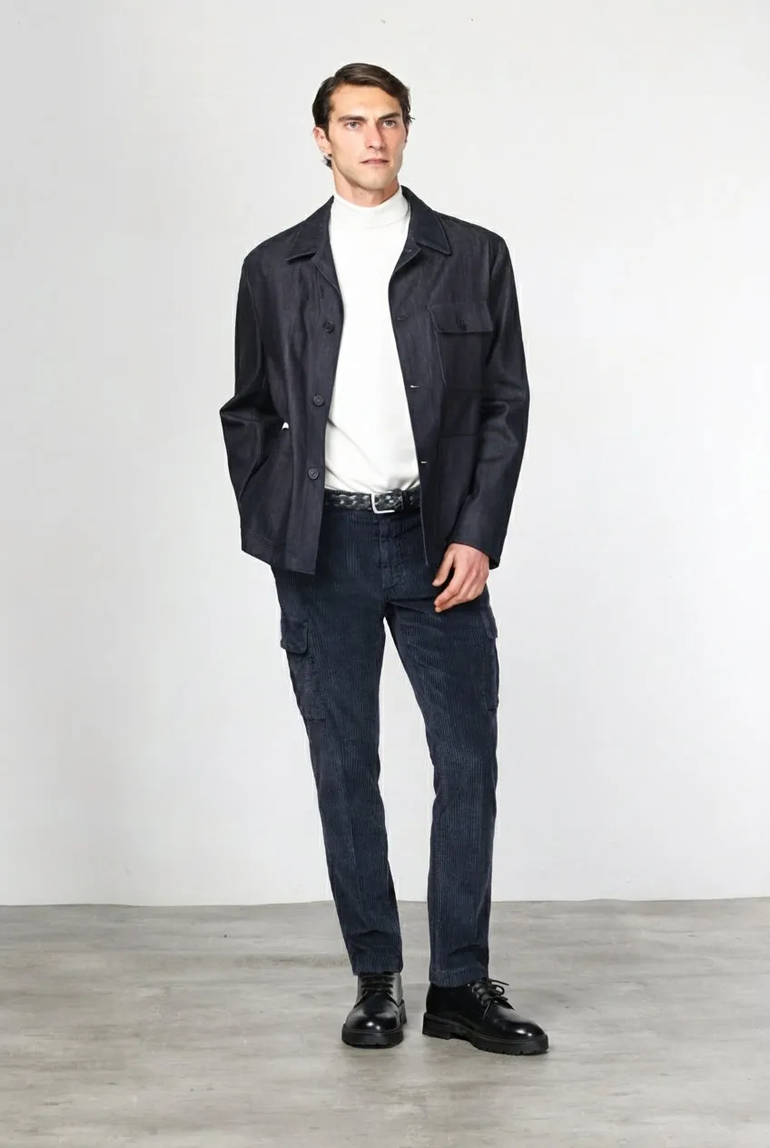 Mason's Chile cargo bukser midnatsblå velour regular