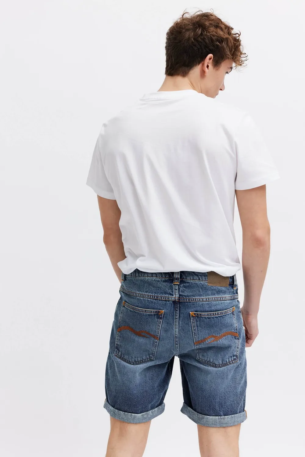 Organsk Atlantic denim shorts mellemblå vask
