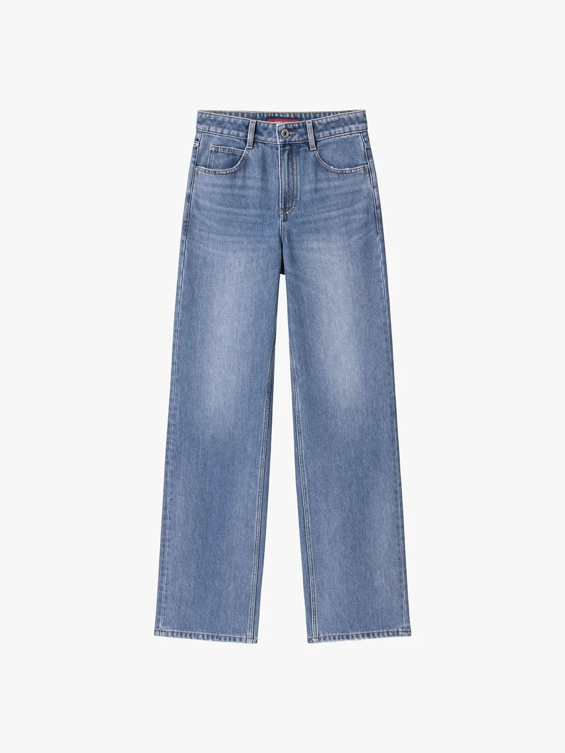 Miss Sixty distressed straight jeans middle blue