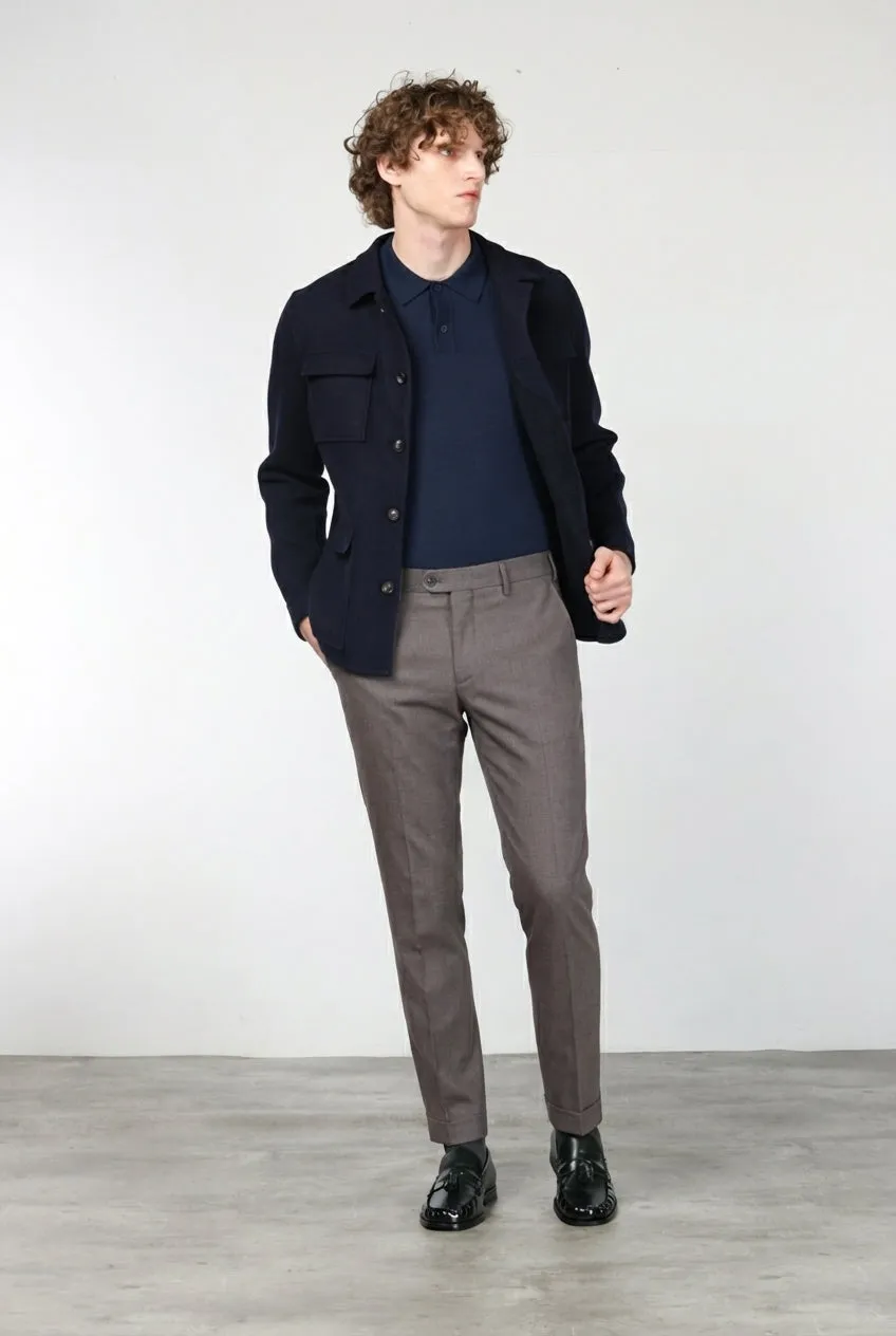 Mason's New York chino bukser mørkebrun birdseye