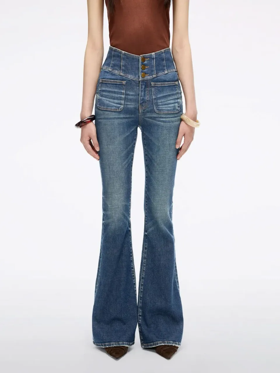 Miss Sixty Glenda Plus 5 flare jeans mørkeblå