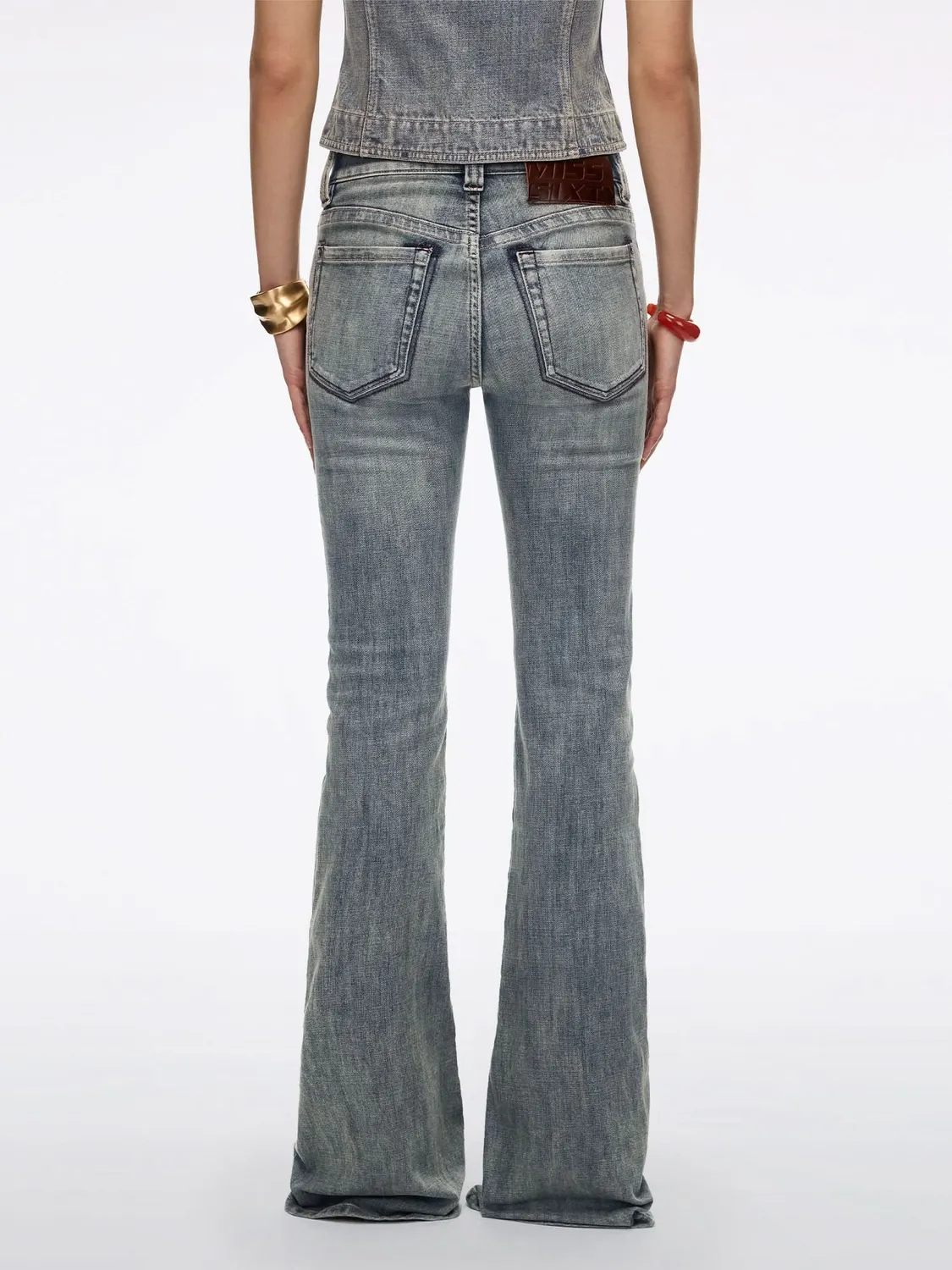 Miss Sixty flare jeans blå kirsebær stretch