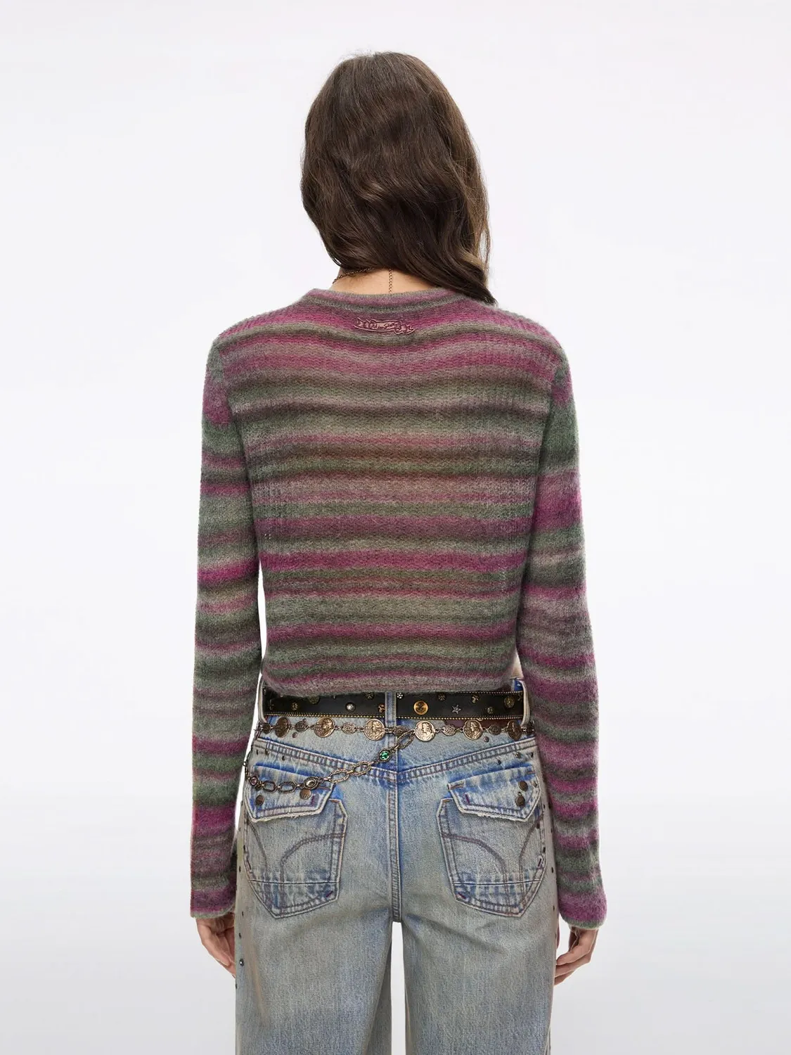 Miss Sixty Contrast Striped strik khaki alpakauld XS-L