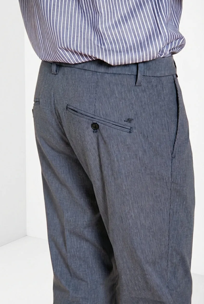Mason's Osaka chino bukser navy nålestribet stretch