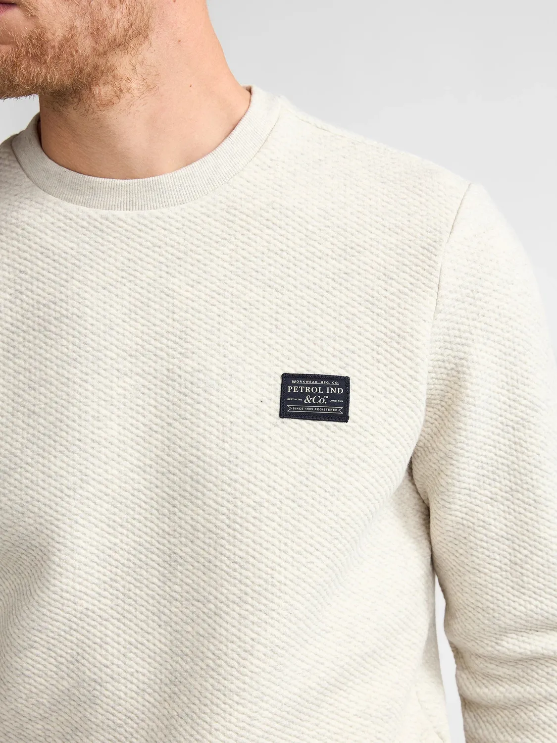 Petrol Industries Ironwall sweater rund hals bomuldsmix