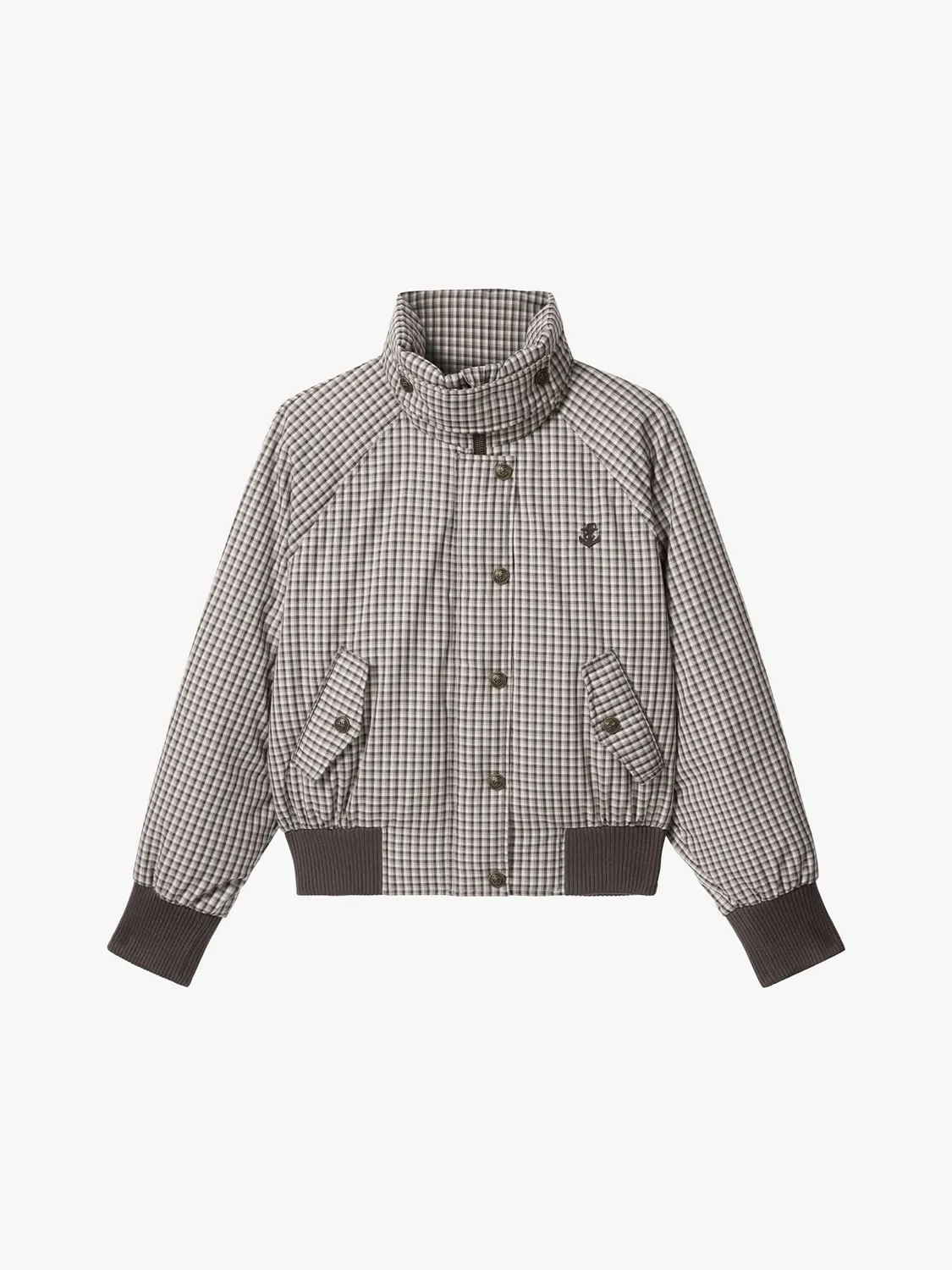 Miss Sixty Plaid dunjakke brunternet gåsedun