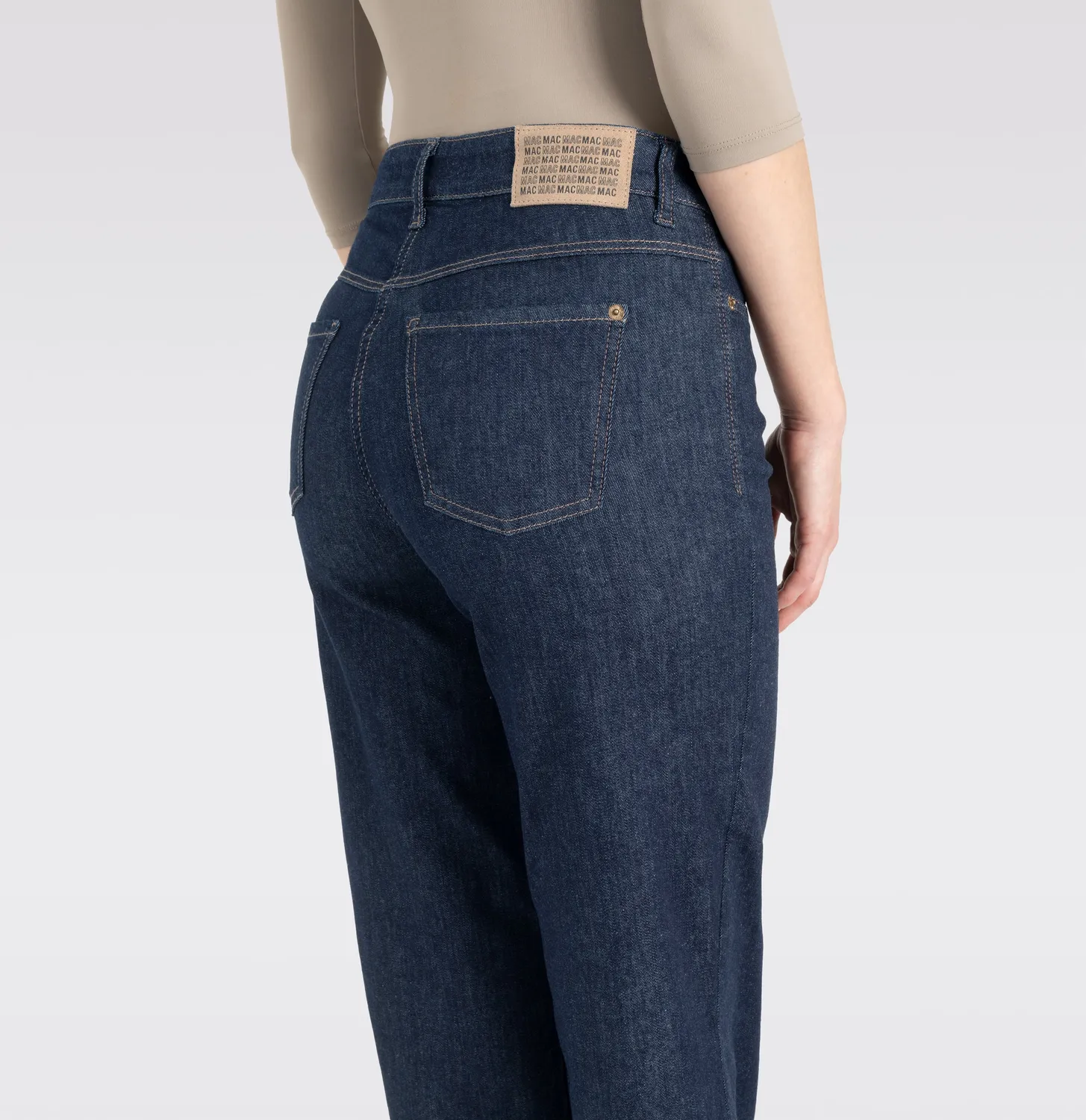 MAC Wide 5228-90-0387L vide jeans mørkeblå