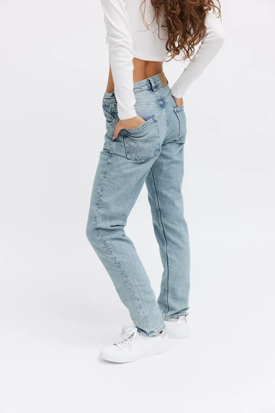 Organsk Aqua Shorty shorts blå denim str. 27