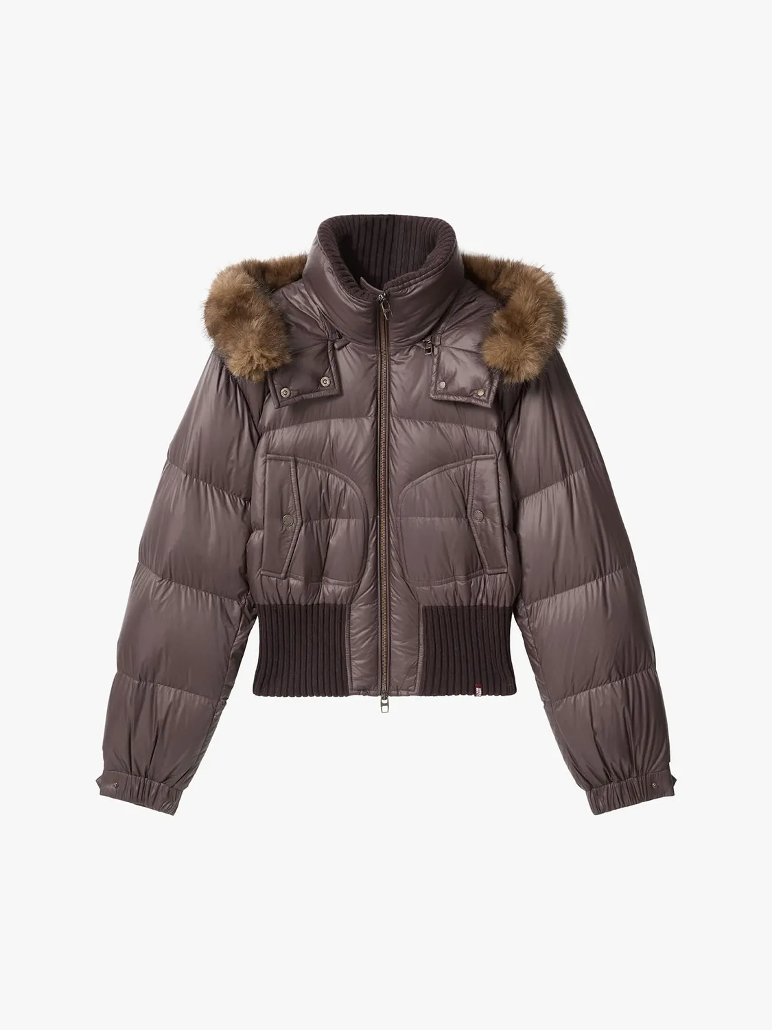 Miss Sixty Faux Fur Dunjakke mørkerød 90% dun