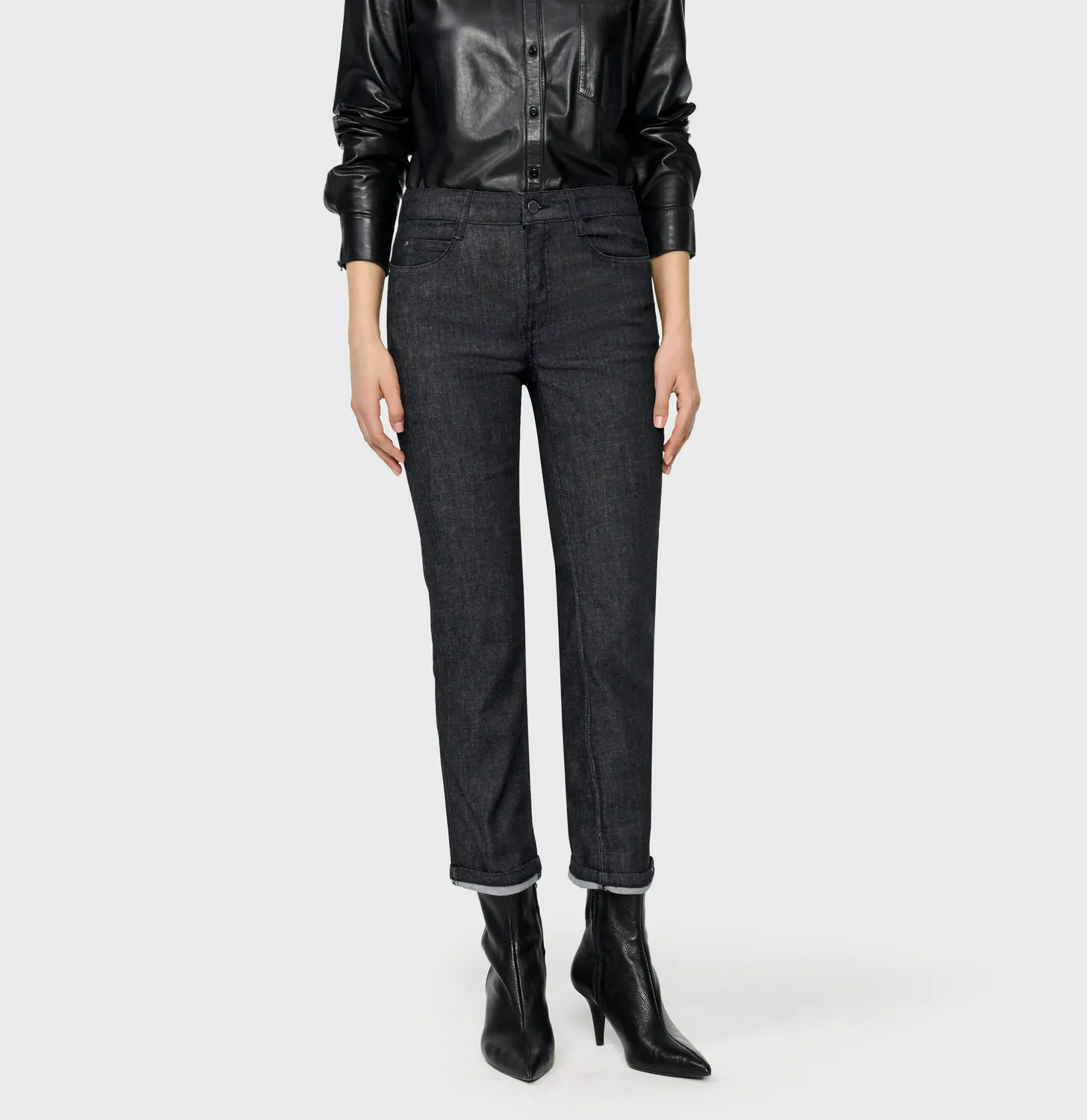 MAC Dream 5481-90-0357L cropped jeans sort straight