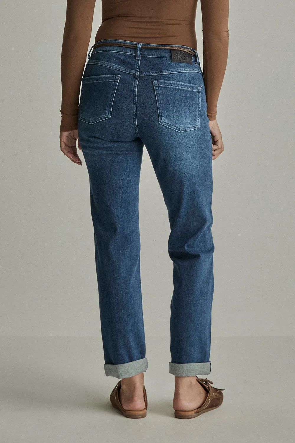 Para Mi Bobby jeans washed night løs høj talje