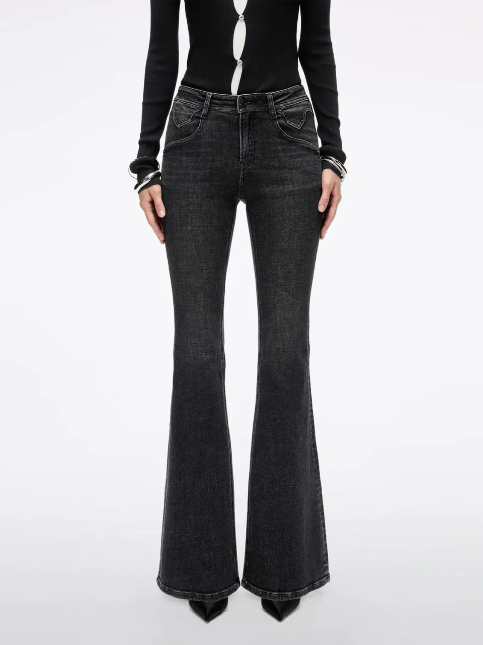 Miss Sixty Bella 6S3JJ2430BG11 flare jeans sort lav talje