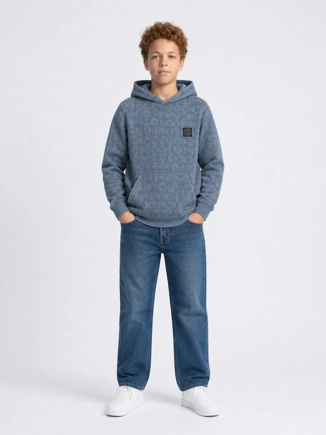 Petrol Industries Forgeplace hoodie Beluga med print drenge