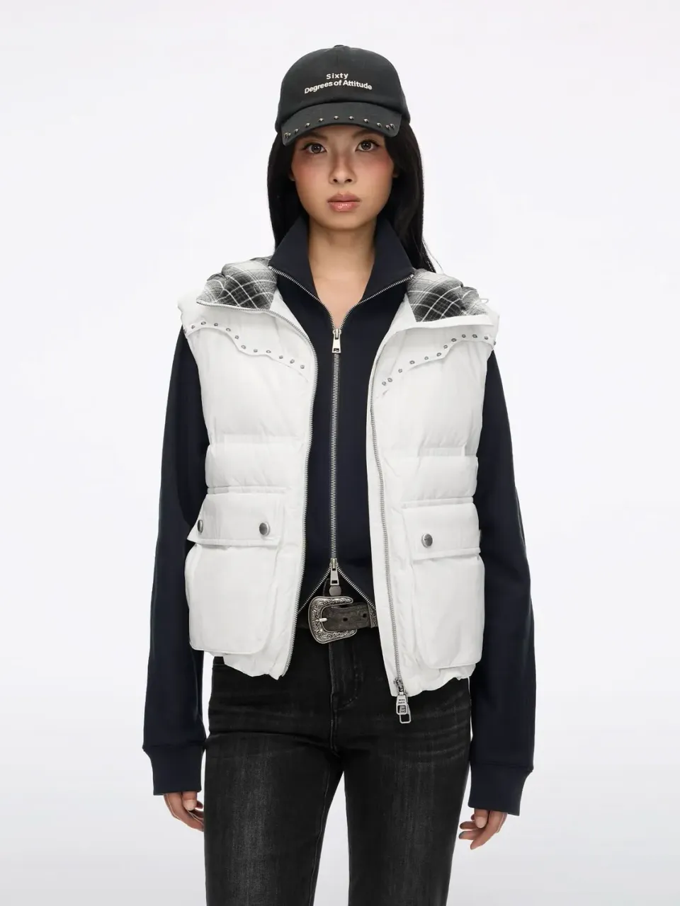 Miss Sixty dunvest puffer hvid dun 90% nitter