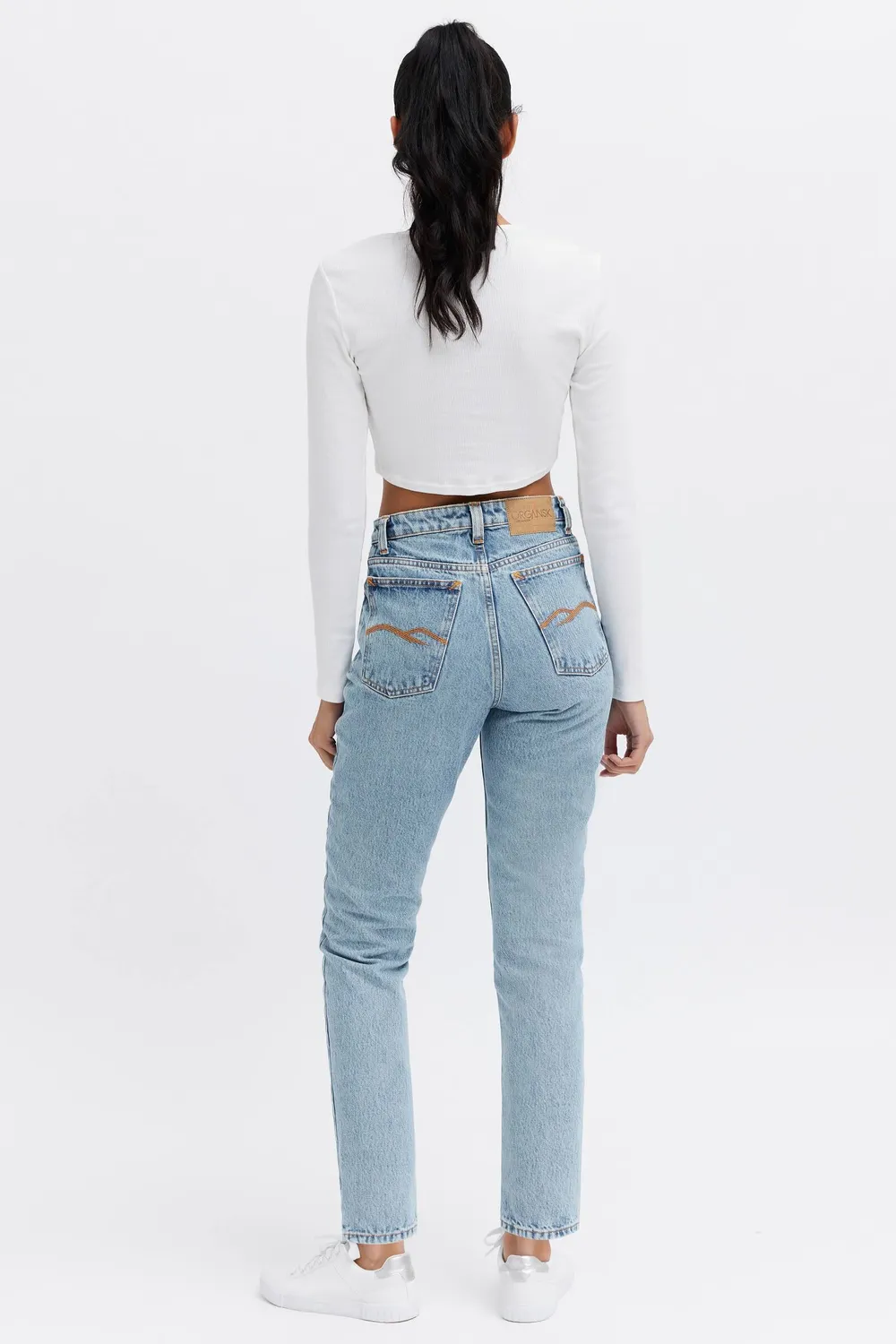 Organsk Oxygen Raw Rebellion jeans lys regular rip