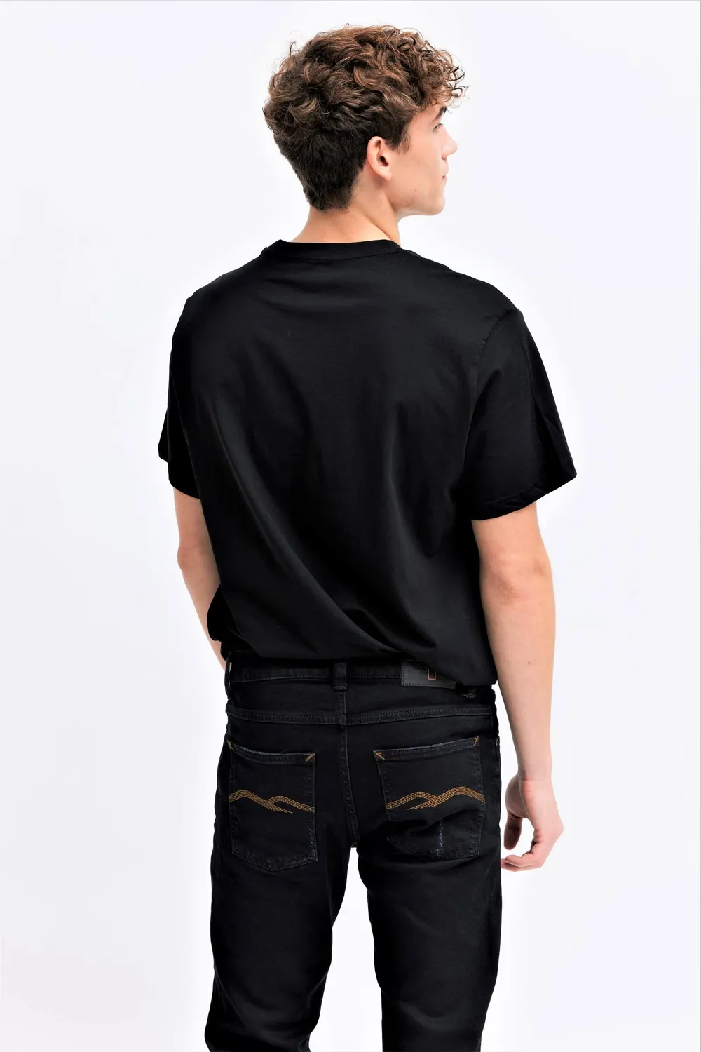 Organsk Atmosphere Black n Gold jeans sort stretch