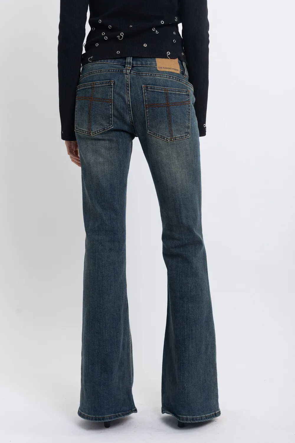 The Ragged Priest Keeper Dirty Wash flare jeans blå