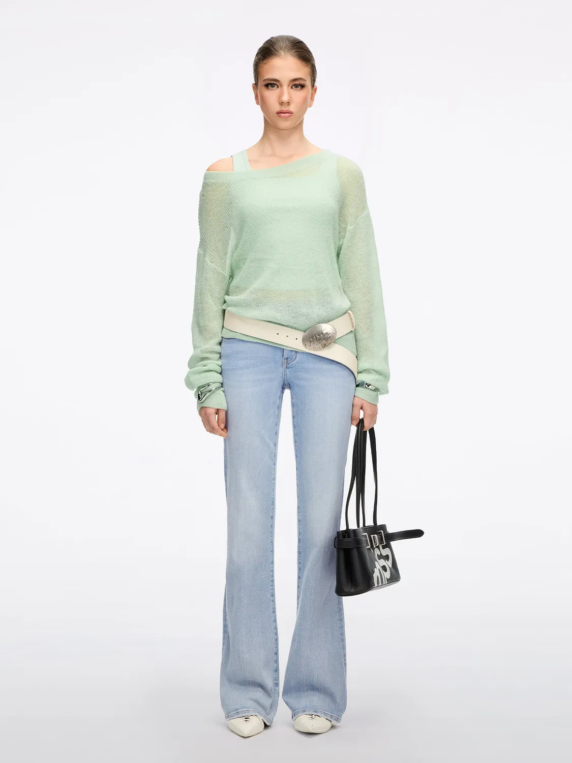 Miss Sixty MAGIC PLUS Flare Jeans lyseblå low waist