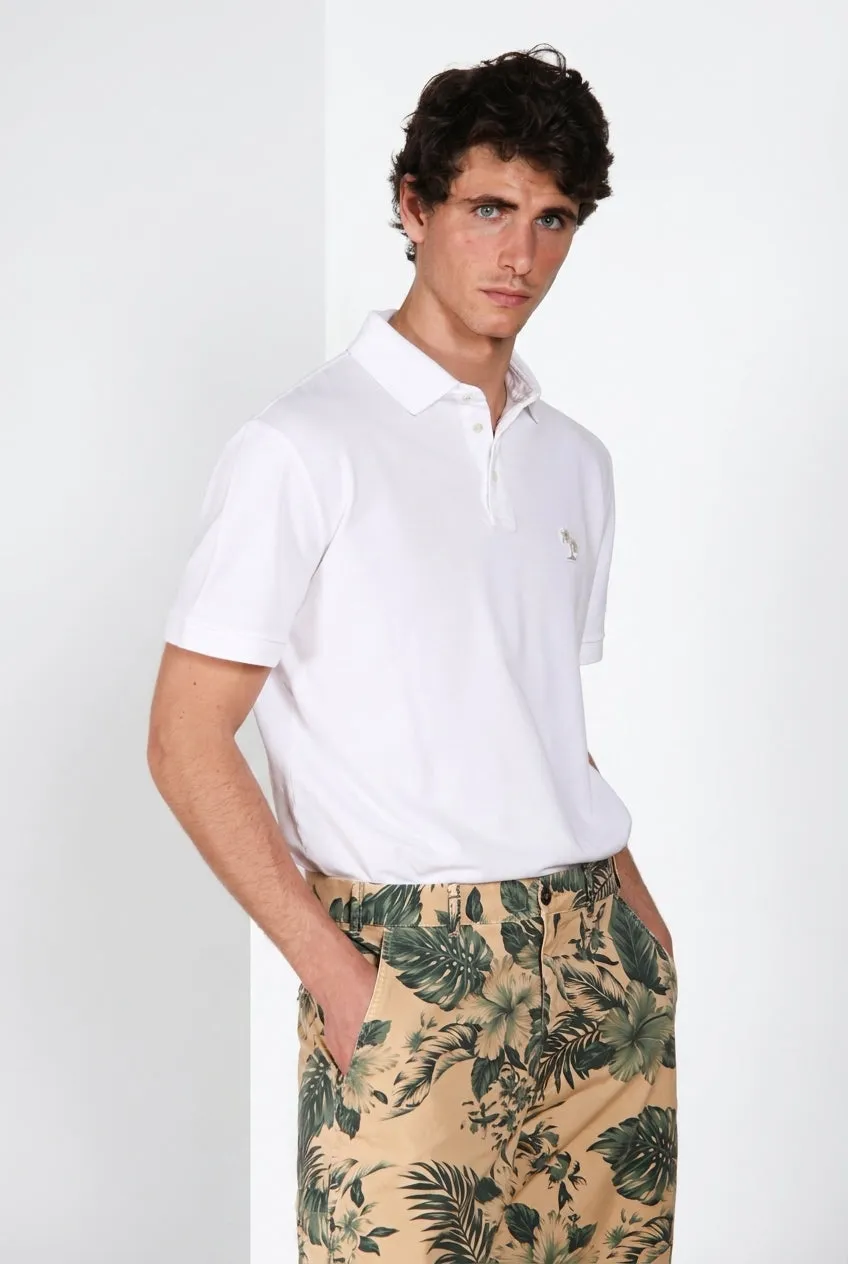 Mason's Leopardi polo hvid bomuld S-XXL