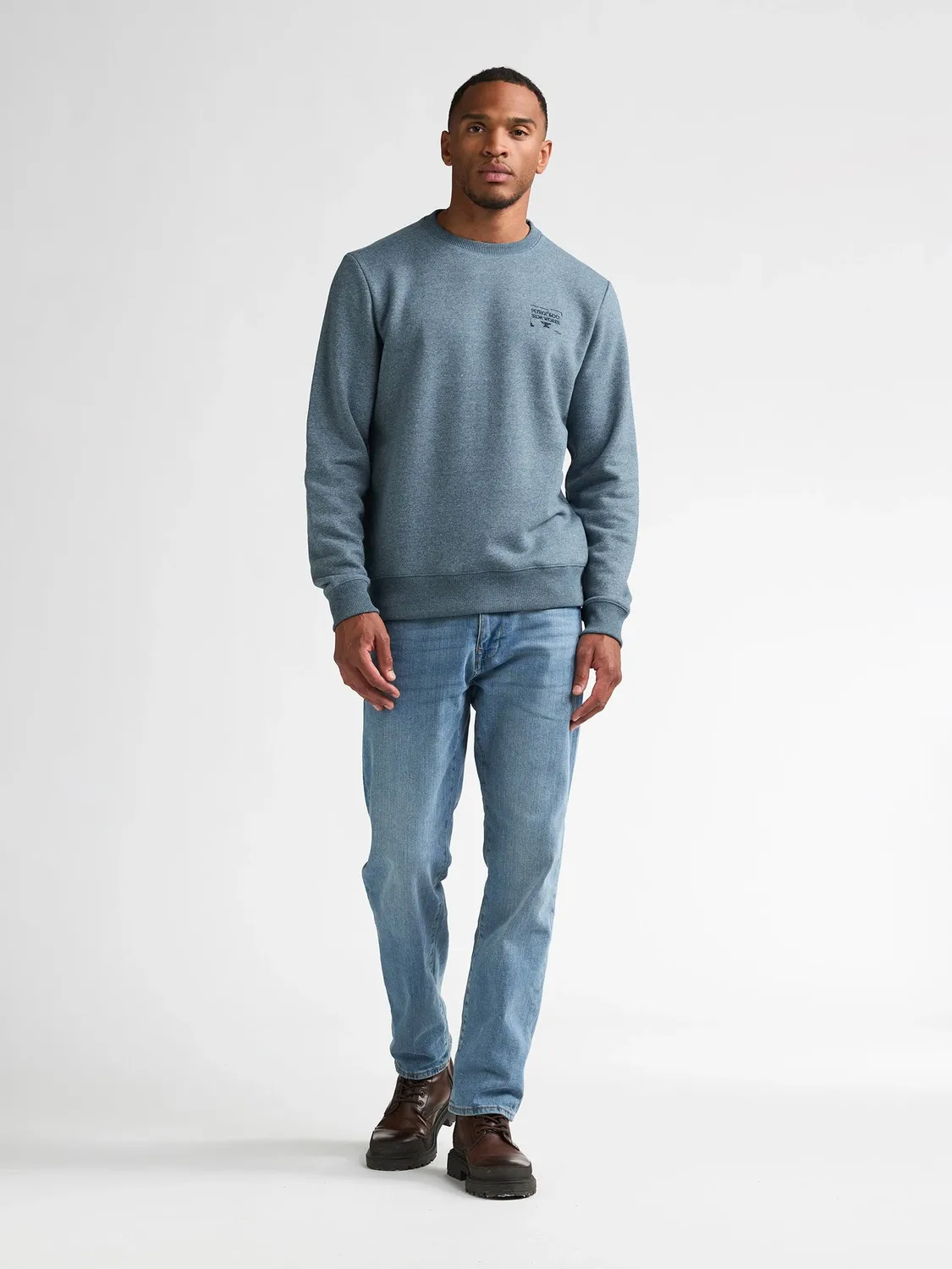 Petrol Industries Steelmont sweatshirt meleret bomuld