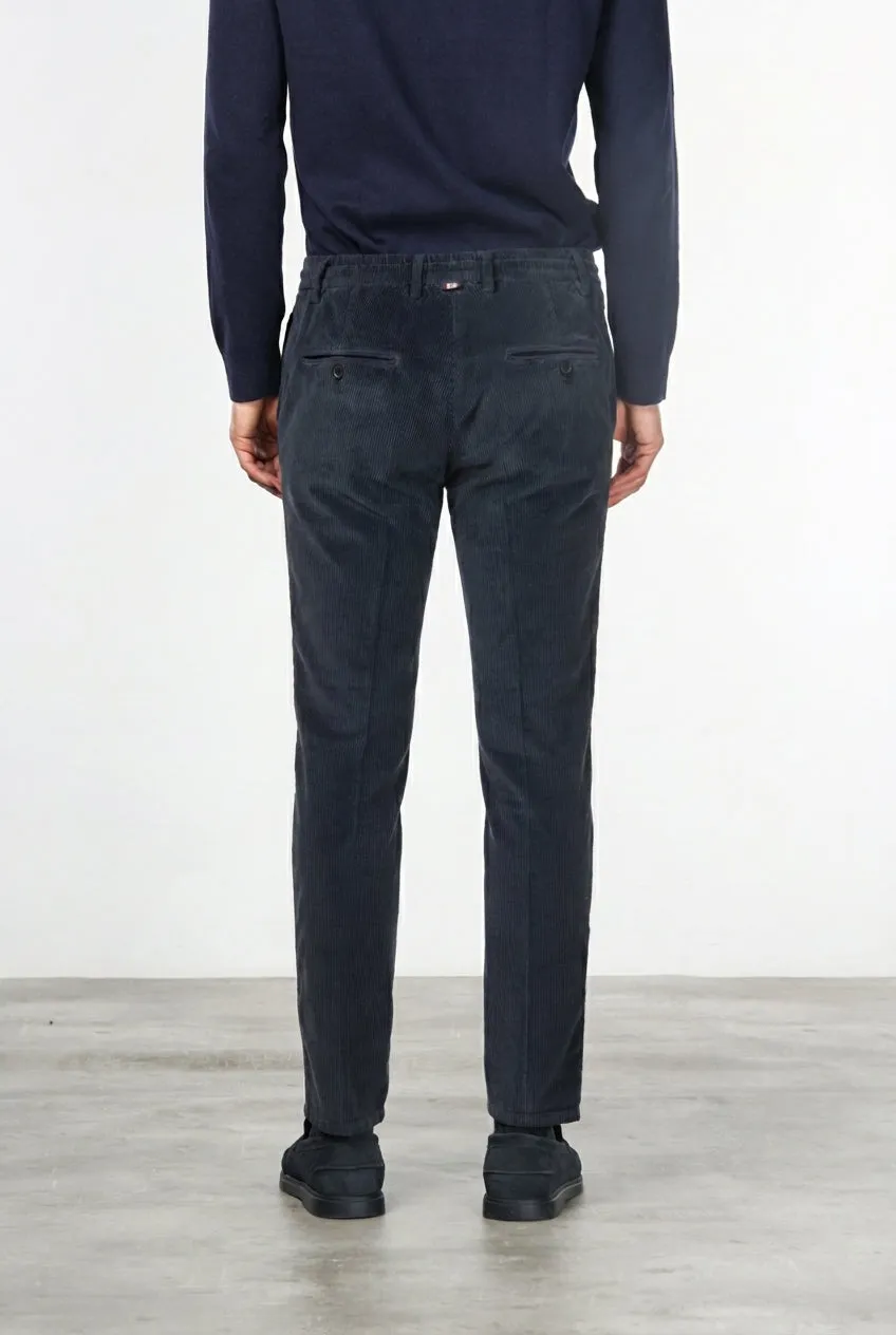 Mason's Milano Jogger chino natblå fløjl extra slim