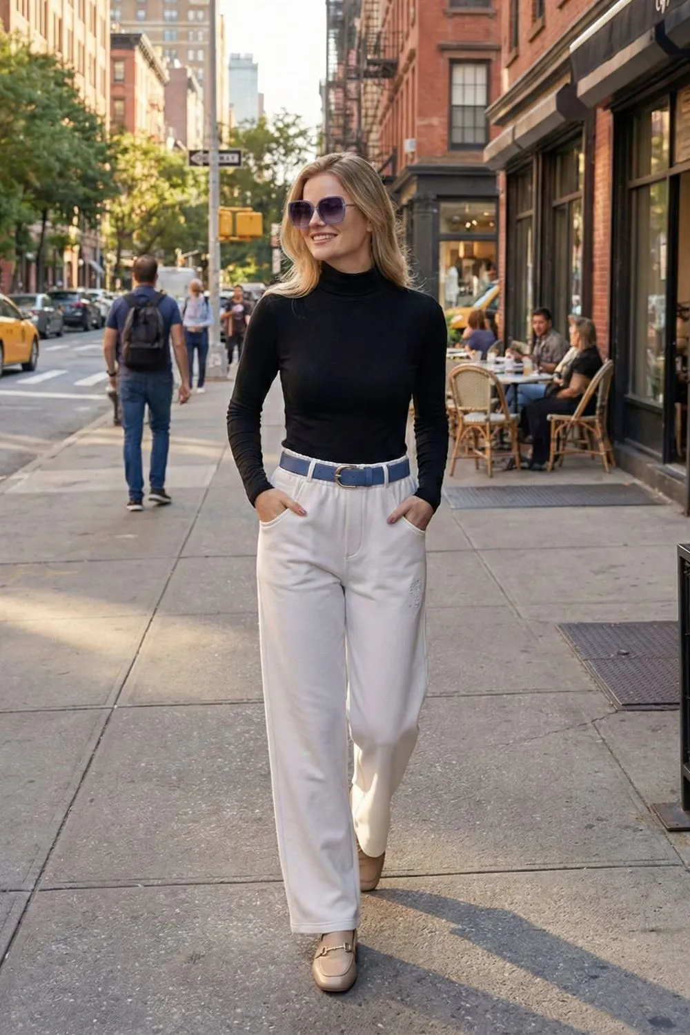 Organsk Studio Trouser bukser hvid stretch XS-XL