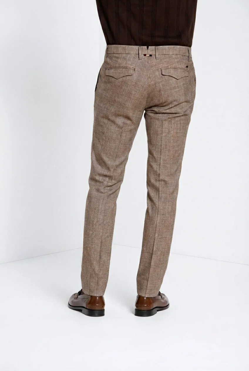 Mason's Torino City chino mørkebrun tern slim