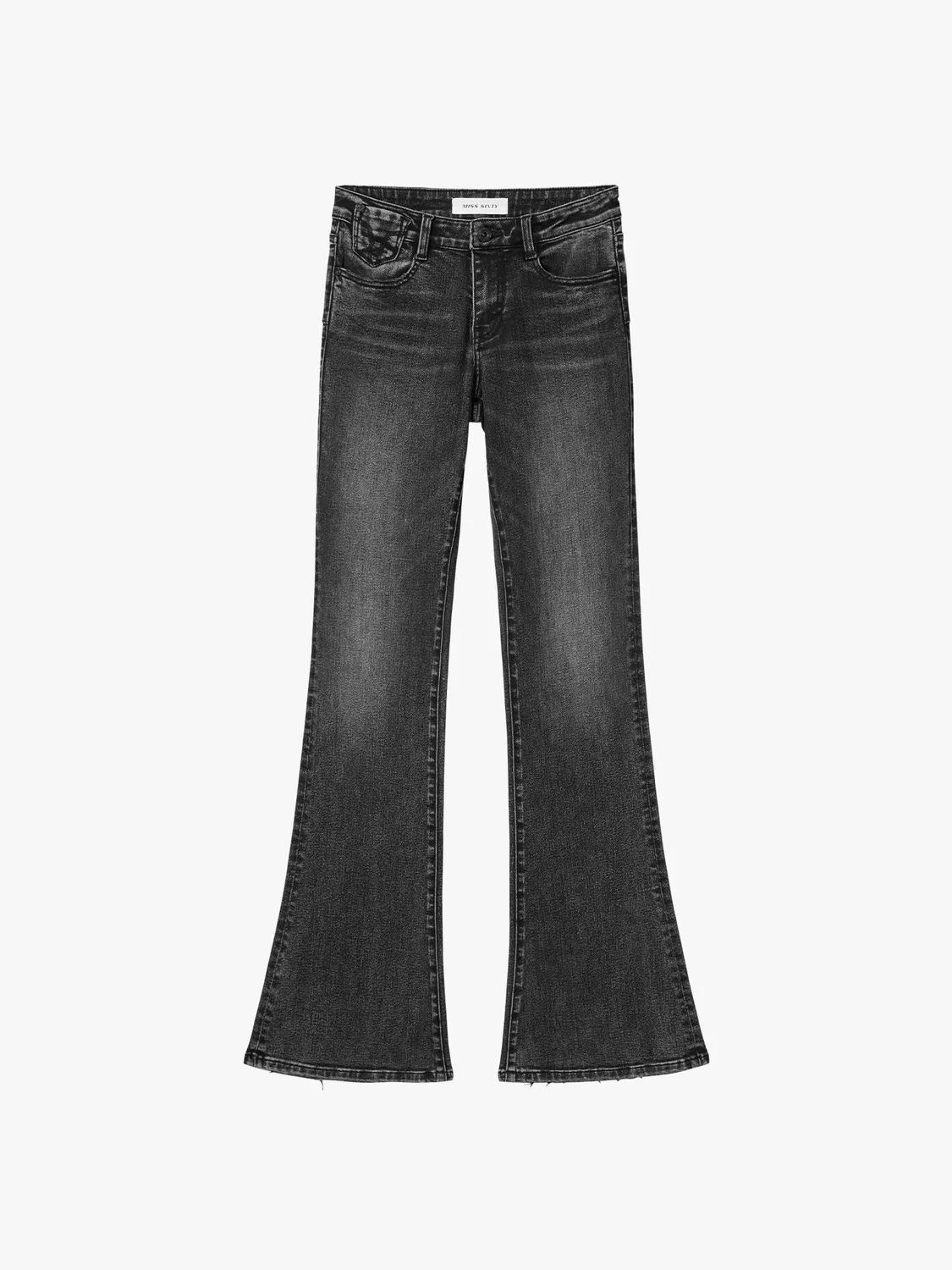 Miss Sixty Magic Plus flare jeans black fog – lav talje str 30"