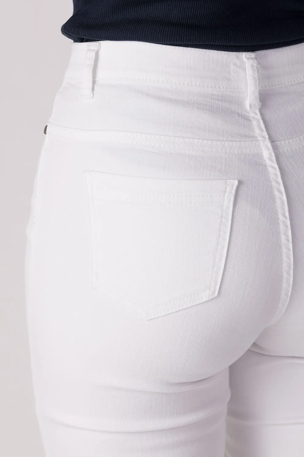 Merrytime Clara Slim jeans hvid canvas stretch