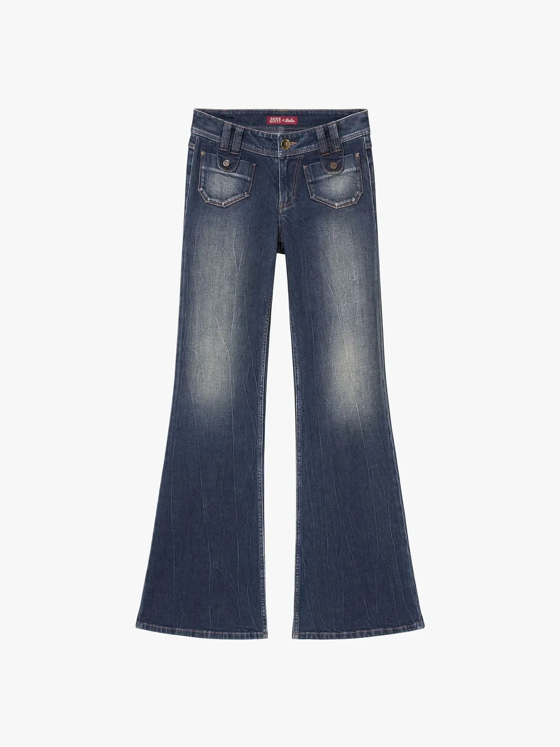 Miss Sixty Bella Flare jeans blå – lav talje stretch