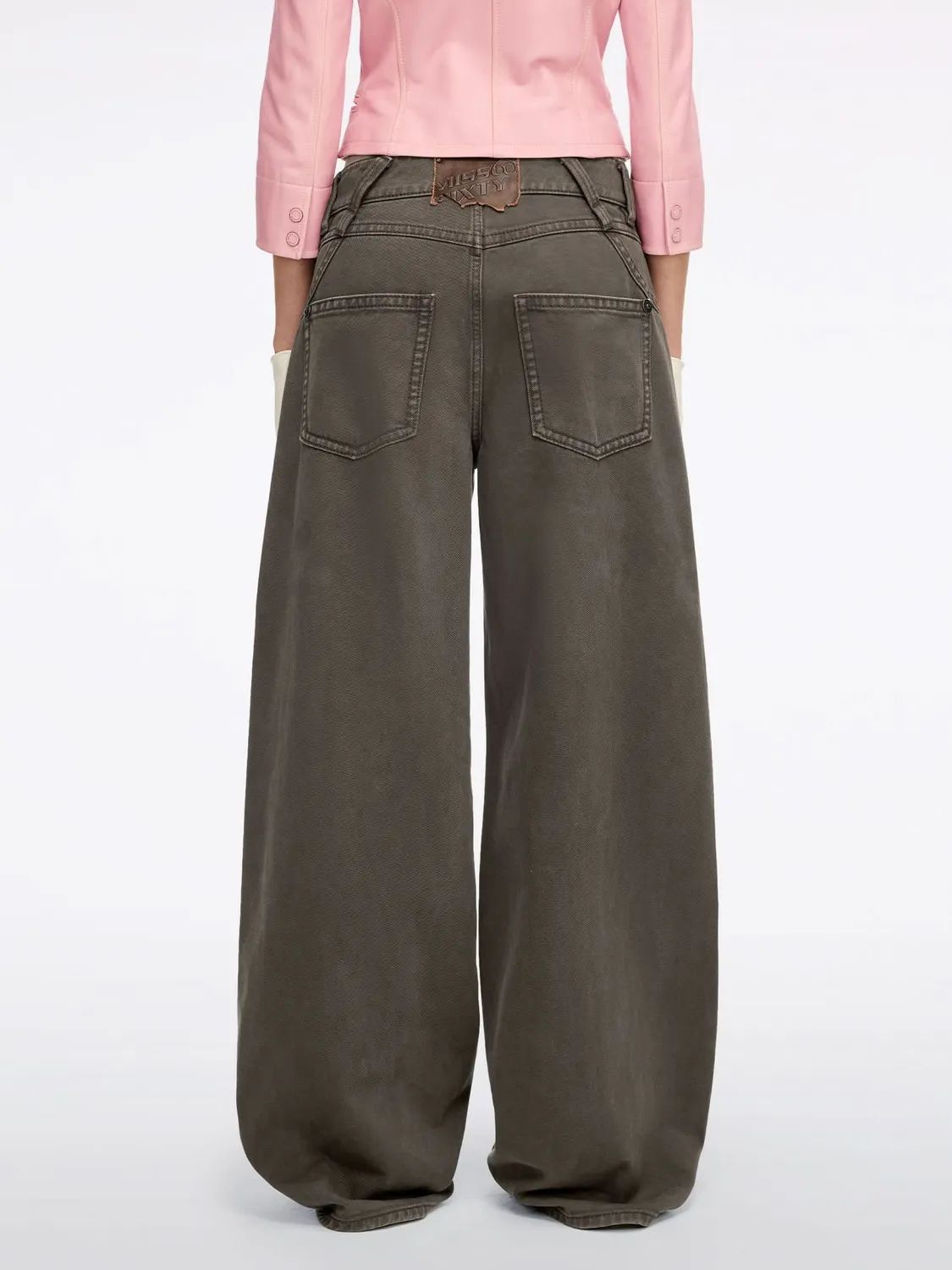 Miss Sixty Barrel jeans brune knapper foran