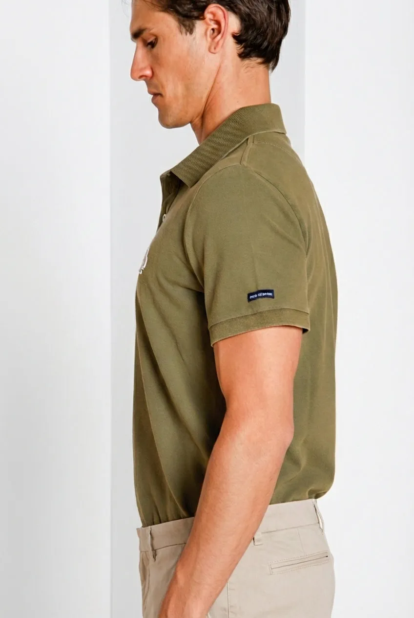 Mason's Leopardi poloshirt i piqué – rosmarin