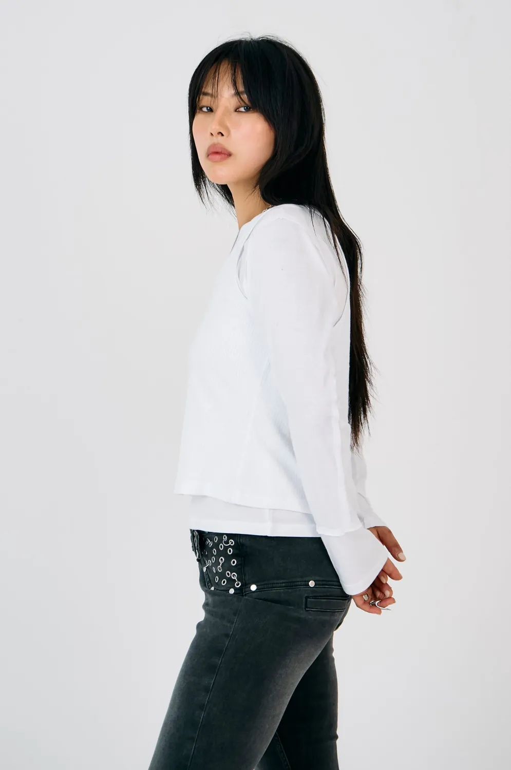 The Ragged Priest Troop Double Layer top hvid