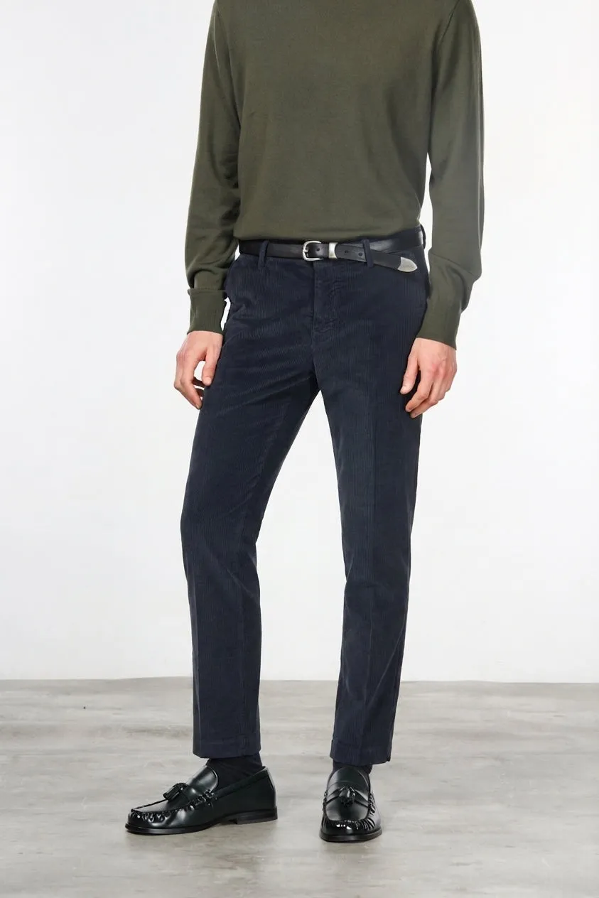 Mason's Milano chinos natblå fløjl extra slim