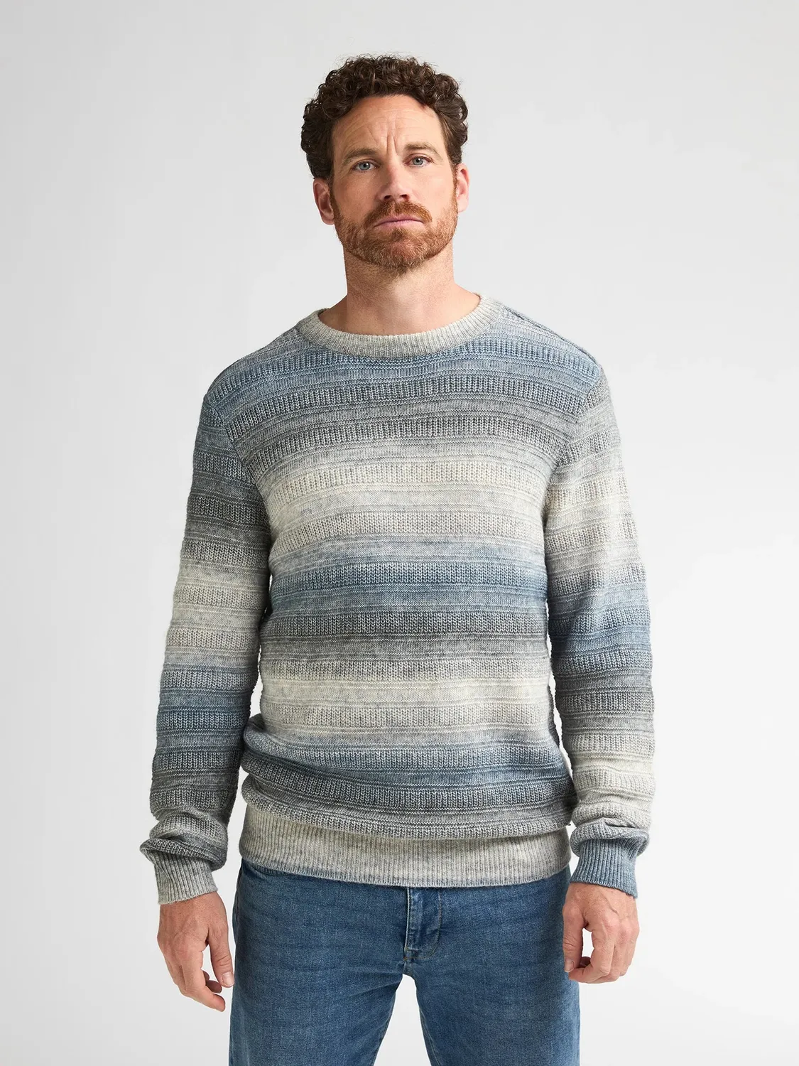 Petrol Industries Brookstone striktrøje meleret Storm Blue