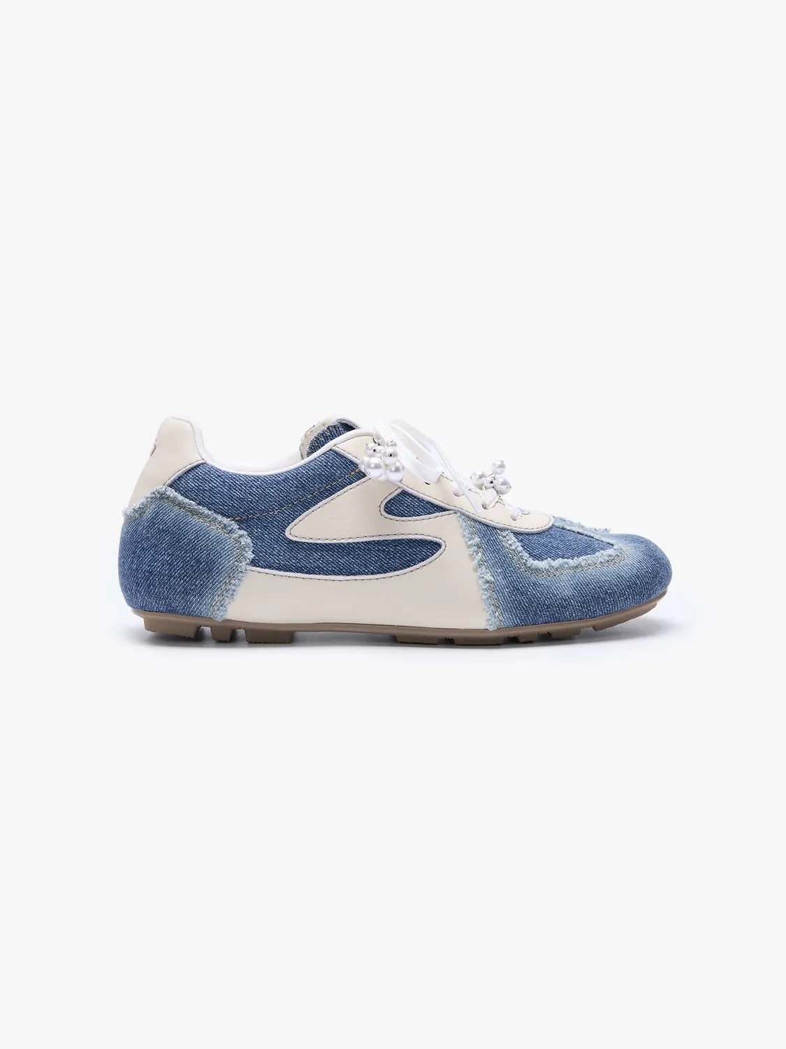 Miss Sixty Lace-Up sneakers blue grey patchwork denim