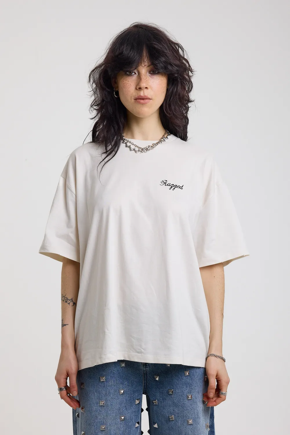 The Ragged Priest Sweetheart t-shirt off-white oversize